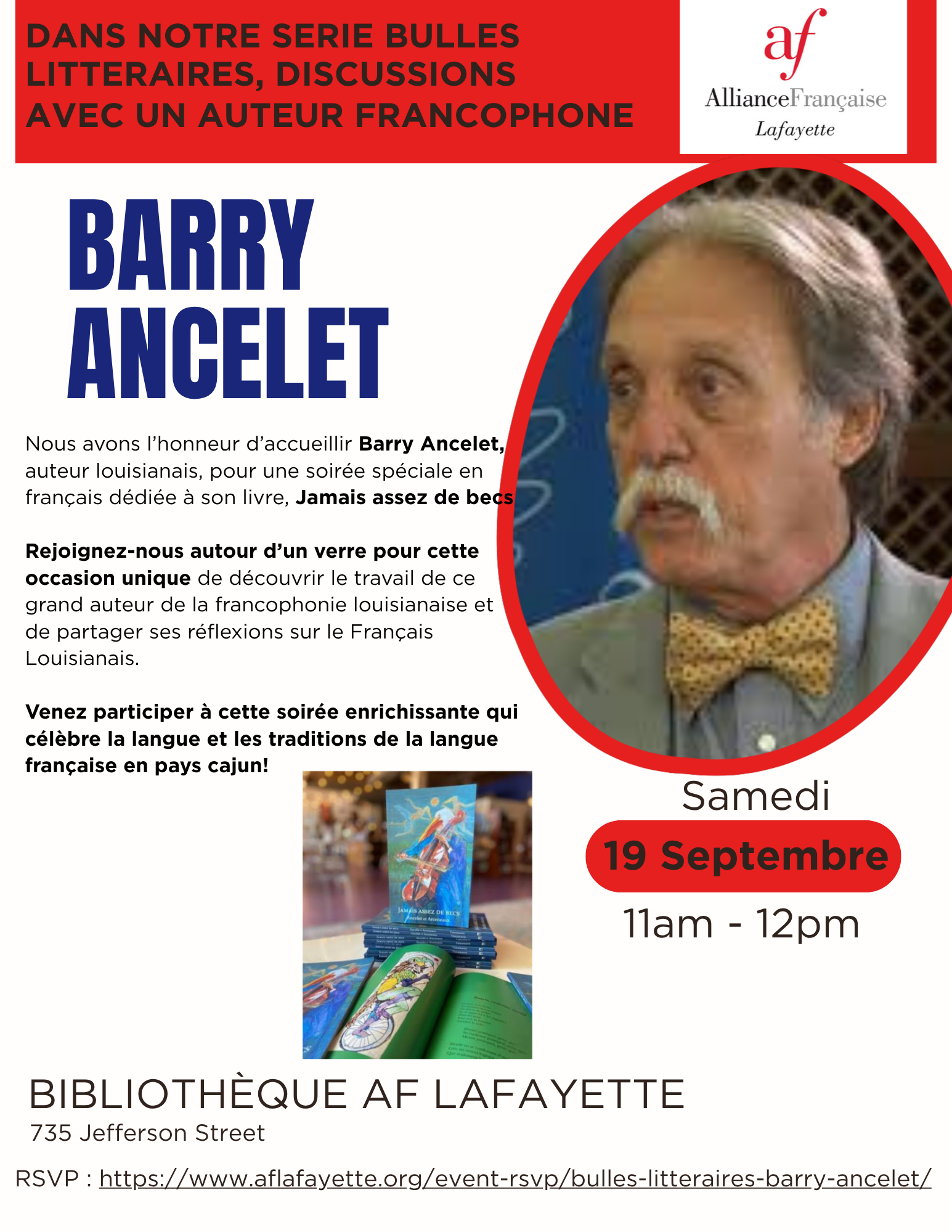 Bulles littéraires : Barry Ancelet - Sept 19